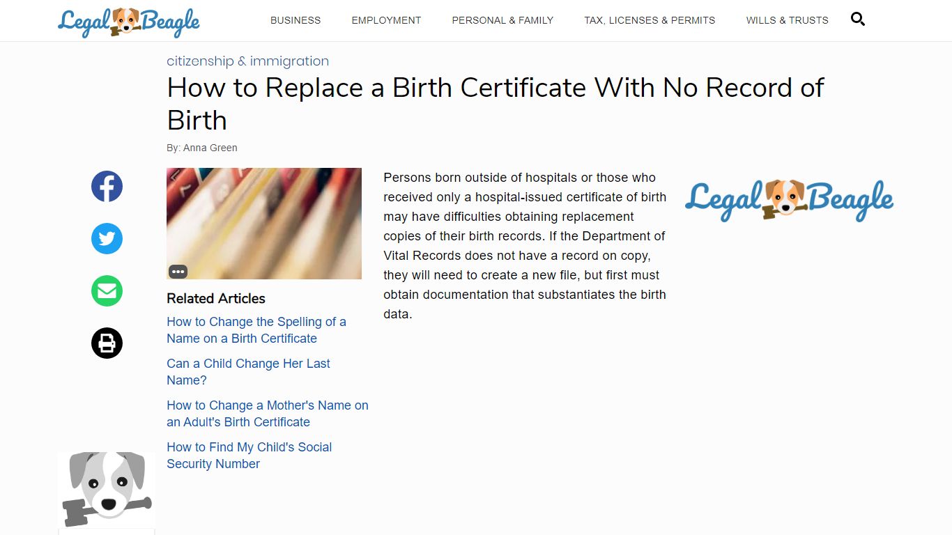 How to Replace a Birth Certificate With No Record of Birth